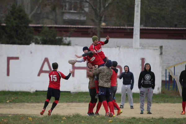 Odessa Ukraine November 2019 Local Rugby Clubs Engaged Fierce Fight — Stock Photo, Image