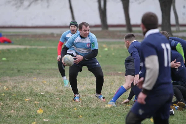 Odessa Ucrânia Novembro 2019 Clubes Locais Rugby Envolvidos Uma Luta — Fotografia de Stock