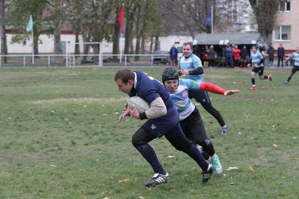 Odessa Ukraina November 2019 Lokala Rugbyklubbar Som Deltar Hård Kamp — Stockfoto