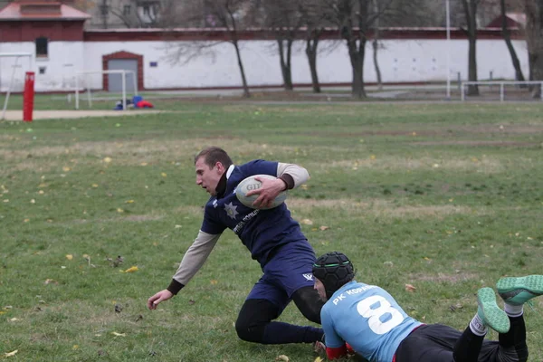 Odessa Ukraina Listopada 2019 Lokalne Kluby Rugby Zaangażowane Zaciekłą Walkę — Zdjęcie stockowe