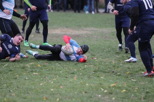 Odessa Ucrania Noviembre 2019 Clubes Locales Rugby Participan Una Lucha — Foto de Stock