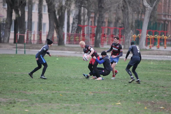 Odessa Ucrania Noviembre 2019 Clubes Locales Rugby Participan Una Lucha — Foto de Stock