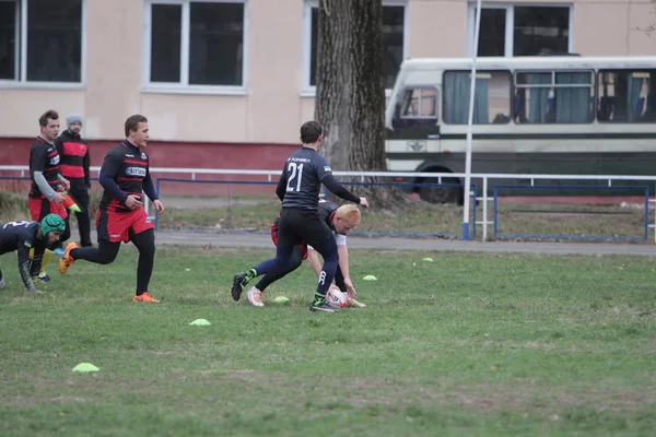 Odessa Ucrânia Novembro 2019 Clubes Locais Rugby Envolvidos Uma Luta — Fotografia de Stock