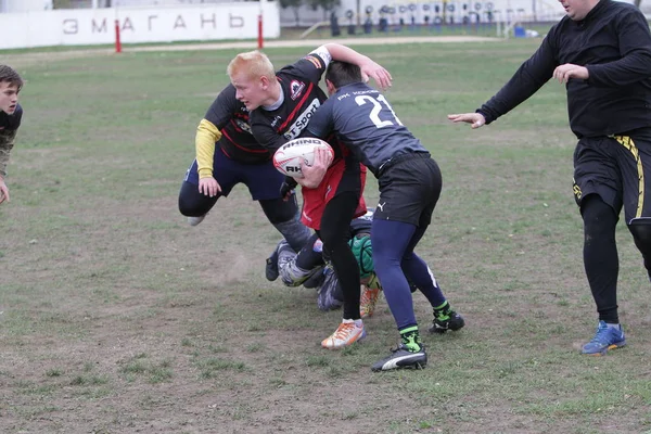 Odessa Ukraina Listopada 2019 Lokalne Kluby Rugby Zaangażowane Zaciekłą Walkę — Zdjęcie stockowe