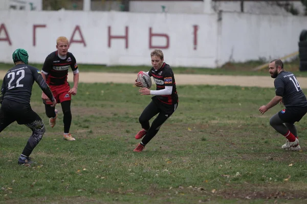 Odessa Ucrânia Novembro 2019 Clubes Locais Rugby Envolvidos Uma Luta — Fotografia de Stock