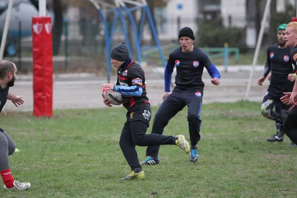 Odessa Ucraina Novembre 2019 Club Locali Rugby Impegnati Feroci Combattimenti — Foto Stock