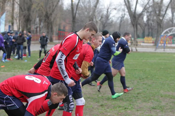 Odessa Ucrânia Novembro 2019 Clubes Locais Rugby Envolvidos Uma Luta — Fotografia de Stock