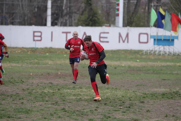 Odessa Ucrânia Novembro 2019 Clubes Locais Rugby Envolvidos Uma Luta — Fotografia de Stock