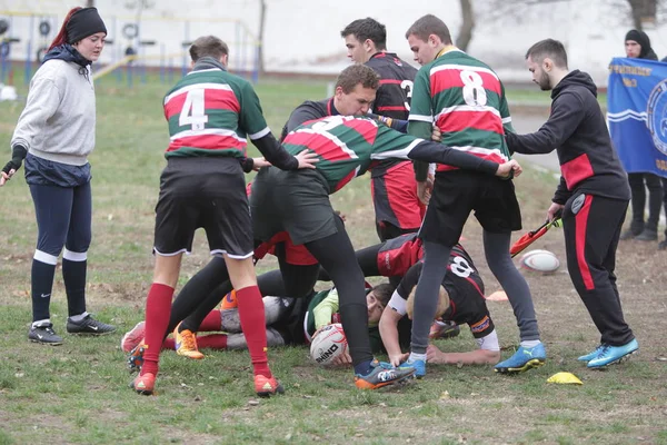 Odessa Ukraine November 2019 Local Rugby Clubs Engaged Fierce Fight — Stock Photo, Image