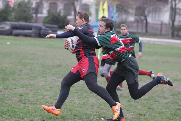 Odessa Ucrânia Novembro 2019 Clubes Locais Rugby Envolvidos Uma Luta — Fotografia de Stock