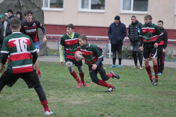 Odessa Ucraina Novembre 2019 Club Locali Rugby Impegnati Feroci Combattimenti — Foto Stock