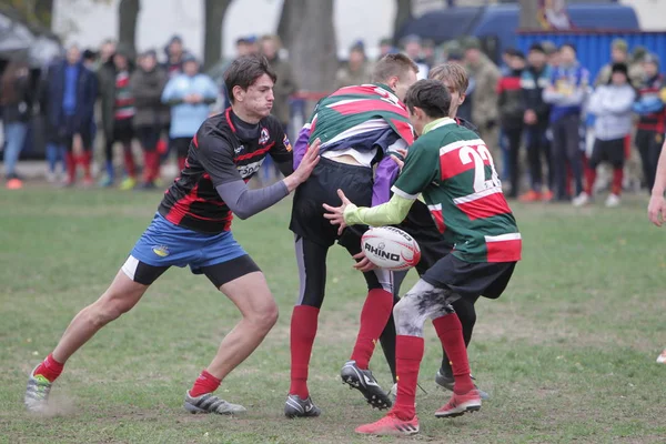 Odessa Ucraina Novembre 2019 Club Locali Rugby Impegnati Feroci Combattimenti — Foto Stock