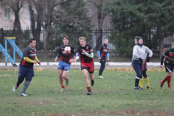 Odessa Ucrânia Novembro 2019 Clubes Locais Rugby Envolvidos Uma Luta — Fotografia de Stock