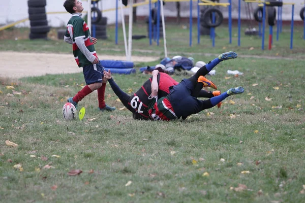 Odessa Ucrânia Novembro 2019 Clubes Locais Rugby Envolvidos Uma Luta — Fotografia de Stock