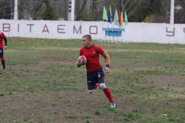 Odessa Ucrânia Novembro 2019 Clubes Locais Rugby Envolvidos Uma Luta — Fotografia de Stock