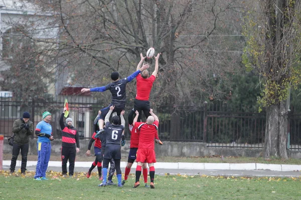 Odessa Ukraina November 2019 Lokala Rugbyklubbar Som Deltar Hård Kamp — Stockfoto