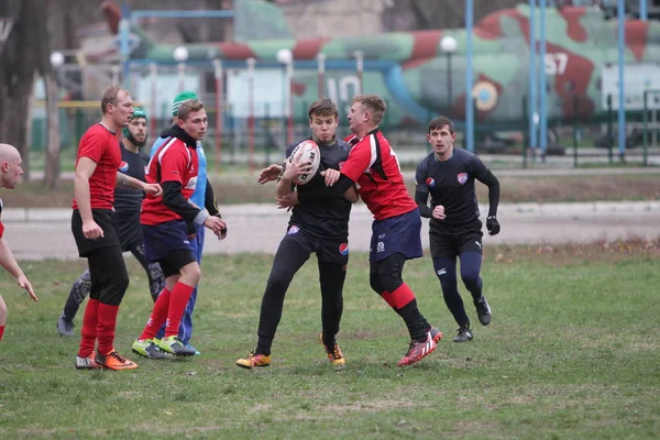 Odessa Ucrânia Novembro 2019 Clubes Locais Rugby Envolvidos Uma Luta — Fotografia de Stock