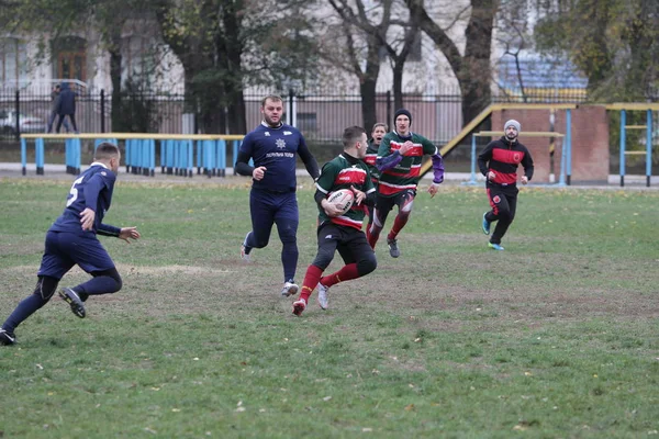 Odessa Ucrânia Novembro 2019 Clubes Locais Rugby Envolvidos Uma Luta — Fotografia de Stock