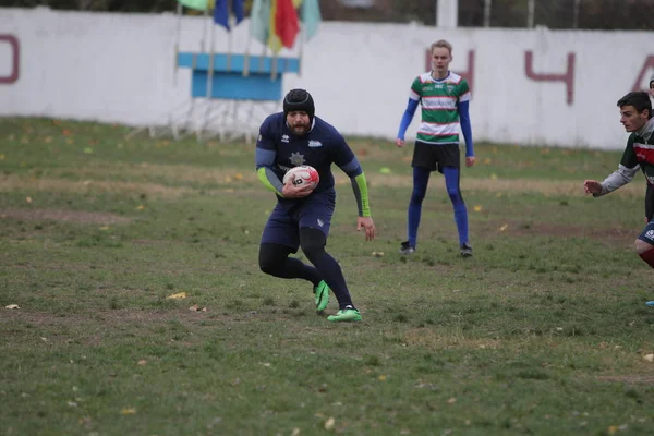 Odessa Ukraina Listopada 2019 Lokalne Kluby Rugby Zaangażowane Zaciekłą Walkę — Zdjęcie stockowe