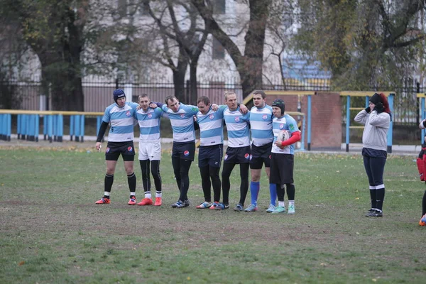 Odessa Ucrânia Novembro 2019 Clubes Locais Rugby Envolvidos Uma Luta — Fotografia de Stock