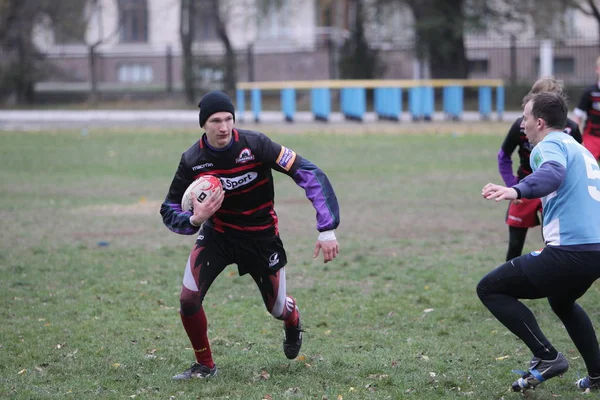 Odessa Ucrânia Novembro 2019 Clubes Locais Rugby Envolvidos Uma Luta — Fotografia de Stock