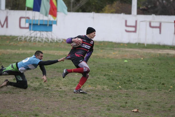 Odessa Ucraina Novembre 2019 Club Locali Rugby Impegnati Feroci Combattimenti — Foto Stock