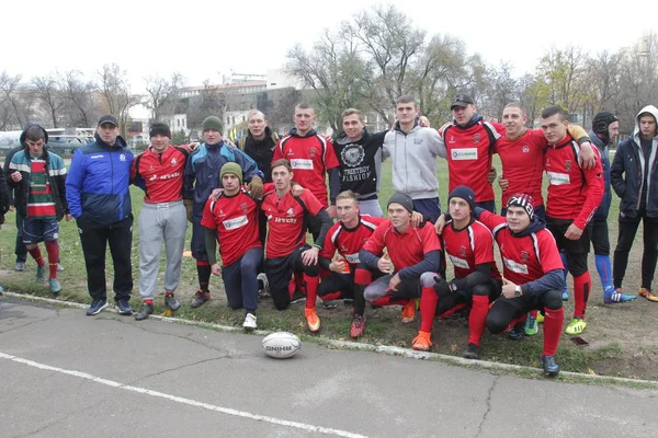 Odessa Ucrânia Novembro 2019 Clubes Locais Rugby Envolvidos Uma Luta — Fotografia de Stock