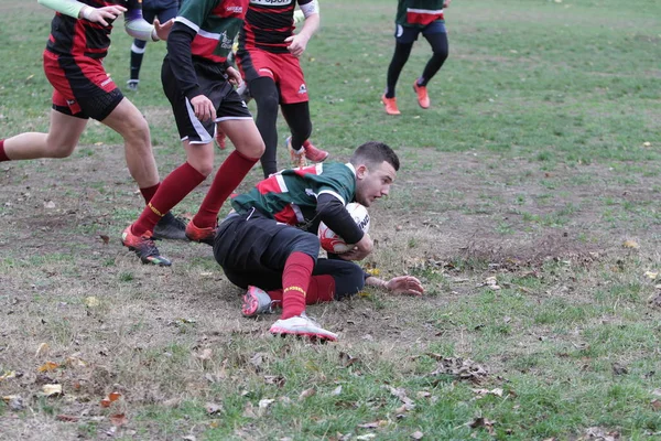 Odessa Ucrania Noviembre 2019 Clubes Locales Rugby Participan Una Lucha —  Fotos de Stock