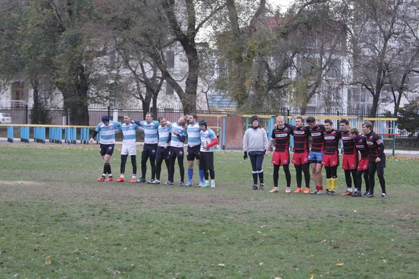 Odessa Ucrânia Novembro 2019 Clubes Locais Rugby Envolvidos Uma Luta — Fotografia de Stock