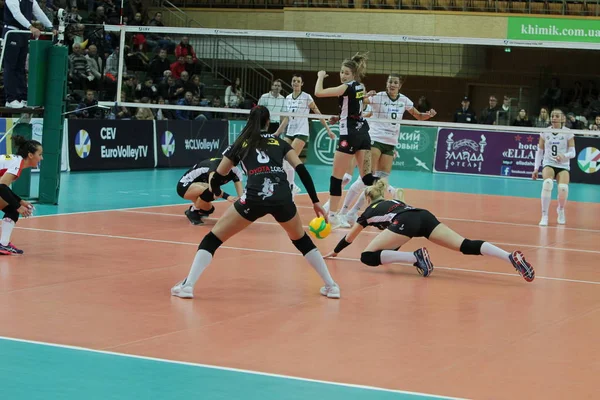 Odessa Yuzhny Ucrânia Novembro 2019 Campeonato Europeu Voleibol Feminino Liga — Fotografia de Stock