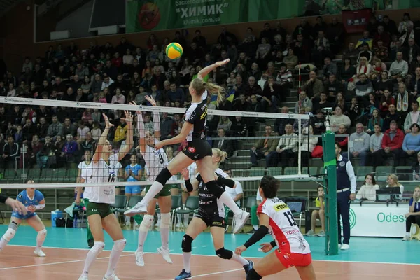 Odessa Yuzhny Ucrânia Novembro 2019 Campeonato Europeu Voleibol Feminino Liga — Fotografia de Stock