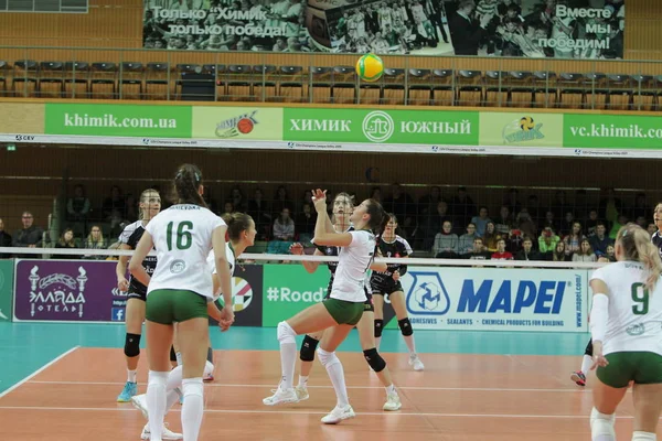 Odessa Yuzhny Ucrânia Novembro 2019 Campeonato Europeu Voleibol Feminino Liga — Fotografia de Stock