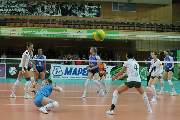 乌克兰南部敖德萨 2019年10月17日 欧洲女子排球队锦标赛 Khimik Yuzhny Allians Mtv Stuttgart Cev Champions — 图库照片