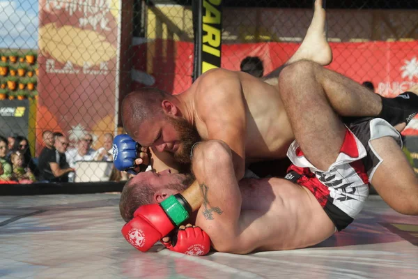 Odessa Ucrania Junio 2019 Combatientes Boxeadores Mma Están Luchando Sin — Foto de Stock