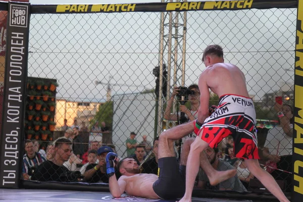 Odessa Ucrania Junio 2019 Combatientes Boxeadores Mma Están Luchando Sin — Foto de Stock