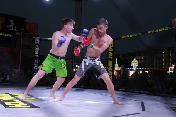 Odessa Ucrania Junio 2019 Combatientes Boxeadores Mma Están Luchando Sin — Foto de Stock