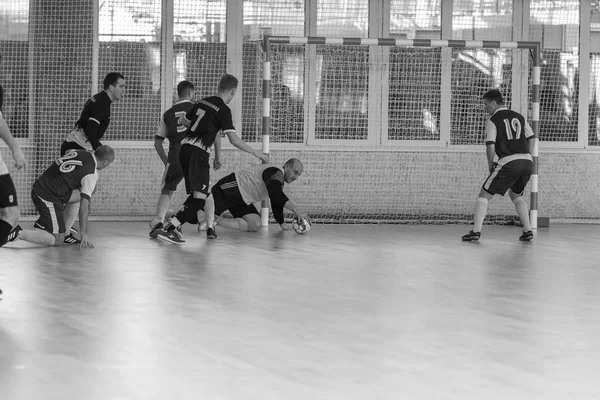 Odessa Ukrajina Prosince 2019 Neurčené Místní Týmoví Hráči Hrají Futsal — Stock fotografie