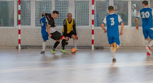 Odessa Ucrania Diciembre 2019 Jugadores Locales Identificados Juegan Futsal —  Fotos de Stock