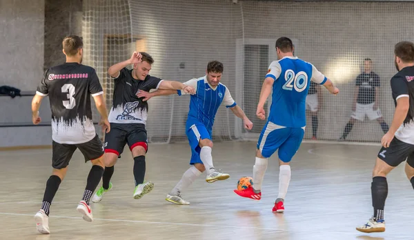 Odessa Oekraïne December 2019 Niet Geïdentificeerde Lokale Teamspelers Spelen Futsal — Stockfoto