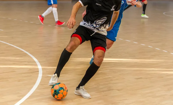 Odessa Ucrania Diciembre 2019 Jugadores Locales Identificados Juegan Futsal — Foto de Stock