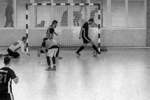 Odessa Ukraine Dezembro 2019 Jogadores Locais Não Identificados Jogam Futsal — Fotografia de Stock