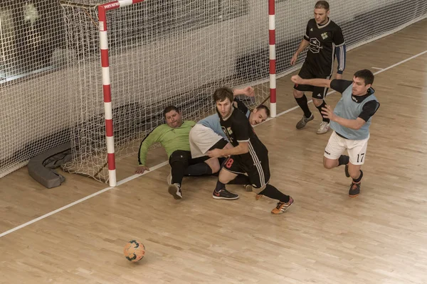 Odessa Ukrajina Prosince 2019 Neurčené Místní Týmoví Hráči Hrají Futsal — Stock fotografie