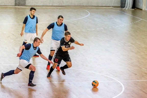 Odessa Ucrania Diciembre 2019 Jugadores Locales Identificados Juegan Futsal — Foto de Stock