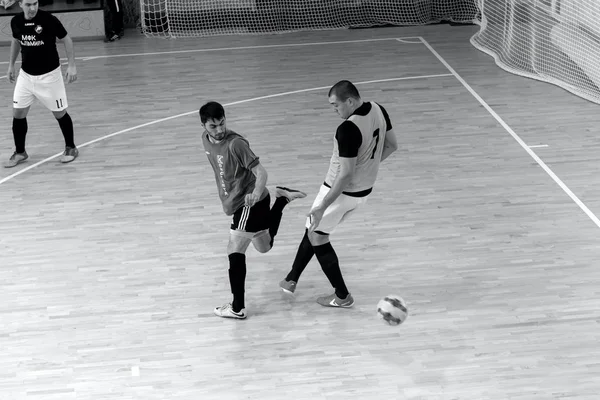 stock image ODESSA, UKRAINE - CIRKA JANUARY, 2020: Unidentified local team players playing futsal