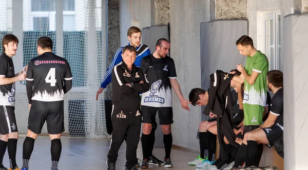 Odessa Ukraine Cirka Januar 2020 Unbekannte Lokale Teamspieler Spielen Futsal — Stockfoto