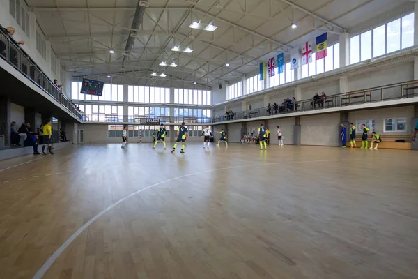 Odessa Ukraine Cirka Januar 2020 Unbekannte Lokale Teamspieler Spielen Futsal — Stockfoto