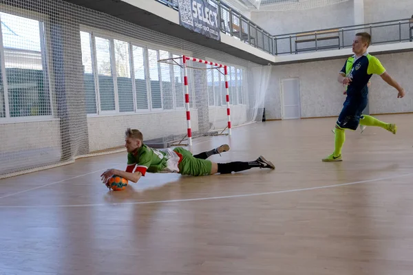 Odessa Ukrayna Ocak 2020 Kimliği Belirsiz Yerel Takım Oyuncuları Futsal — Stok fotoğraf