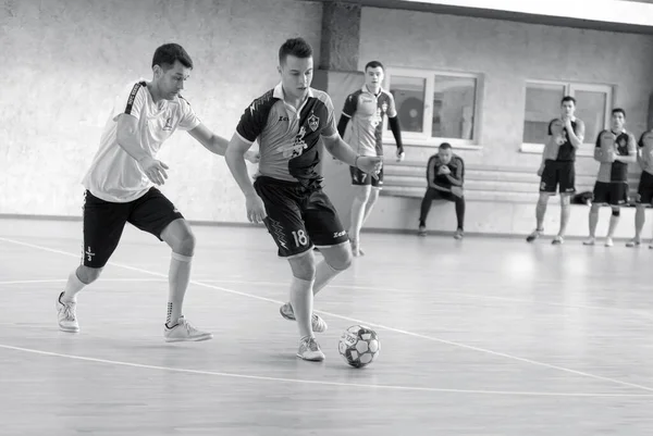 Odessa Ukrayna Ocak 2020 Kimliği Belirsiz Yerel Takım Oyuncuları Futsal — Stok fotoğraf