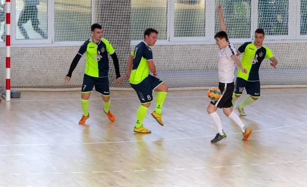 Odessa Ukrayna Ocak 2020 Kimliği Belirsiz Yerel Takım Oyuncuları Futsal — Stok fotoğraf