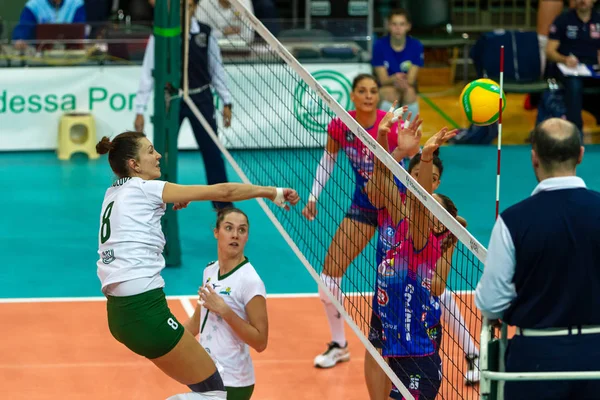 Odessa Yuzhny Ukraine Febr 2020 Campeonato Europeu Voleibol Feminino Khimik — Fotografia de Stock